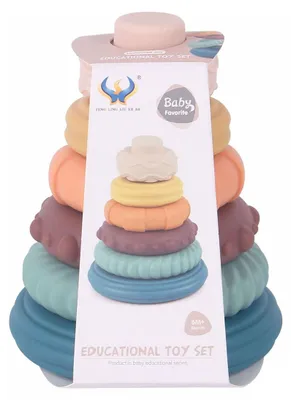 Image de Tour d'empilage pour bébé Pastel