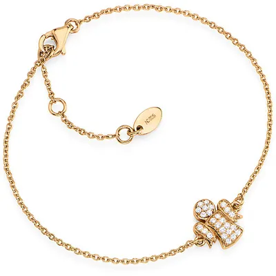 Immagine prodotto di Bracciale originale placcato oro con zirconi Angeli BRARB