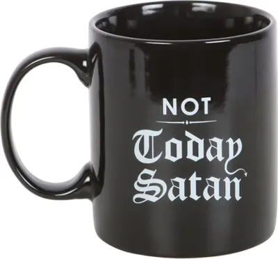 Produktbild von Schwarzer „Not Today Satan“ Kaffeebecher als Lieblingstasse 300 ml