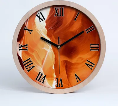 Produktbild von Holzuhr 20fi cm wanduhr - schwarze Spitzen - Schlucht