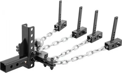 Zdjęcie produktu dla Wciągarka do przyczepy kempingowej – urządzenie holownicze do przyczepy – trójkąt 45,7 cm – długość łańcucha 10,2 cm – dyszel holowniczy