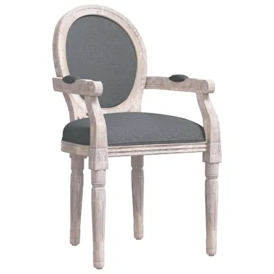 Image de vidaXL Chaise de salle à manger gris foncé 54x56x96,5 cm Tissu