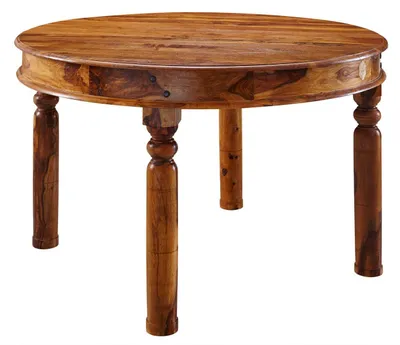 Immagine prodotto di MASSIVMOEBEL24 | tavolo da pranzo in legno di Acacia 100x100x76 miele dorato laccato OXFORD
