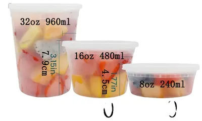 Obrázok produktu pre Nádoby na uchovávanie potravín, nepretekajúce, vhodné do mikrovlnnej rúry, balenie po 30 kusoch