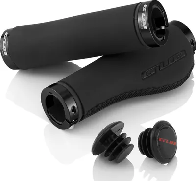 Produktbild von MidGard G-608 Fahrrad Lenkergriffe mit dämpfender Auflagefläche - ergonomische Fahrradgriffe aus Synthetik-Leder, Handgriffe geeignet für E-Bike..