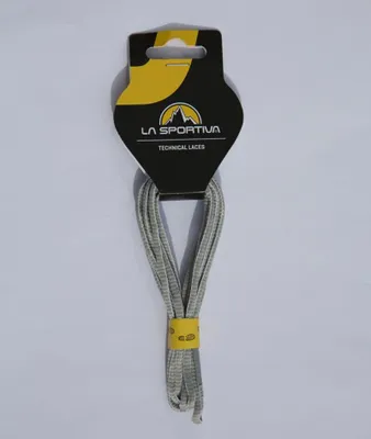 Schnürsenkel von La Sportiva in Grau; verpackt auf einer Karte; für Mountain Running.