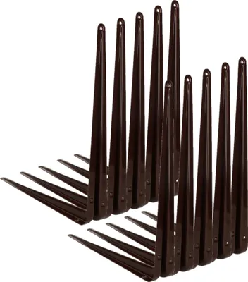 Produktbild von KOTARBAU® 10er Set Regalwinkel 450x400 mm Regalträger Regalhalter für Wandmontage Braun