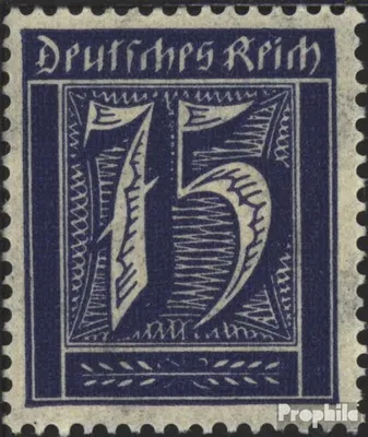 Produktbild von Briefmarken Deutsches Reich 1921 Mi 185 Wasserzeichen Waffeln postfrisch Verschiedene Zeichnungen
