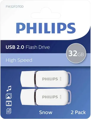 Obrázek produktu pro Philips USB 2.0 2-Pack 32GB Snow Edition Shadow Grey