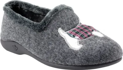 Image de Lazy Dogz - Pantoufles pour femmes "Monique", Scottish Terrier GS656 (37 UE) (Gris)