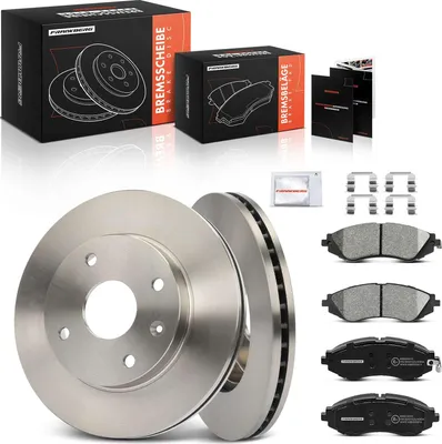 Produktbild von Frankberg 2x Bremsscheiben 4x Bremsbeläge Vorderachse für Chevrolet Lacetti Kombi Nubira Daewoo Wagon