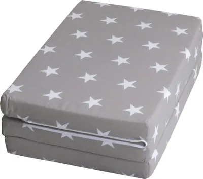 Produktbild von roba Reisebettmatratze 'Little Stars', faltbares Reisebett, Baby/Kinderbett 60x120cm, Tragetasche