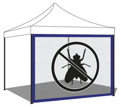 Image de Moustiquaire pour gazebo de jardin. Moustiquaire avec velcro. 300X200H cm Bleu