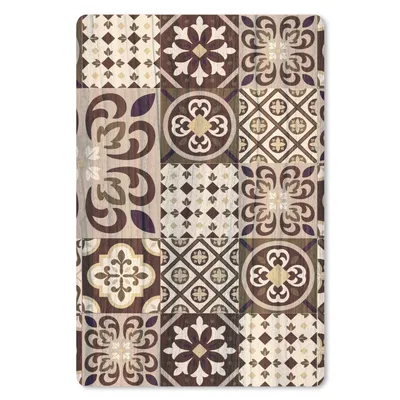 Produktbild von MuchoWow® Mauspad Mousepad Retro - Muster - Braun - Abstrakt 18x27 cm - Mousepads - Maus Mat - Pad - Mausunterlage