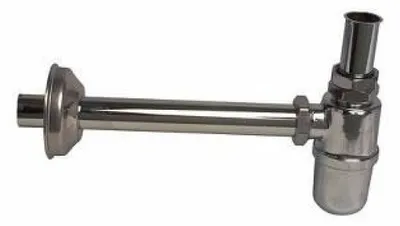 Produktbild von Chromierter Siphon mit Flaschenanschluss, Durchmesser 1, aus Messing