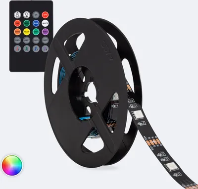 Produktbild von LED-Streifen 5V RGB 24 LED/m 2m IP20 Set mit Usb für TV RGB