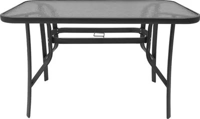 Zdjęcie produktu dla Stół szklany taras ogród MAJORKA DUO 150x80x70 czarny