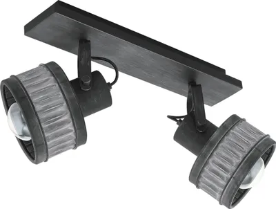 Produktbild von EGLO Deckenlampe Turrock, Deckenleuchte vintage, industrial, Lampe aus Metall, Wohnzimmerlampe in Schwarz, Grau-Patina, Schlafzimmerlampe, E27