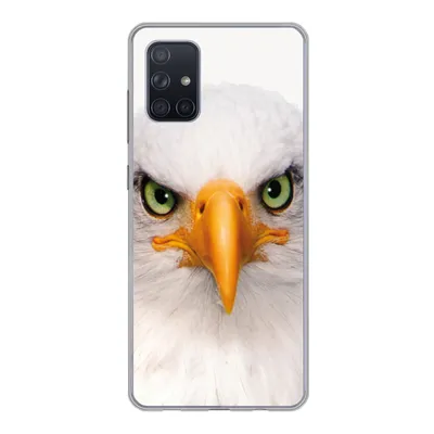 Produktbild von MuchoWow® Handyhülle Schutzhülle Hülle für Samsung Galaxy A51 Jungen - Adler - Amerikanischer Weißkopfseeadler - Vogel - Porträt - Schnabel - Augen Silikon Softcase Handy Hülle - Schutzabdeckung