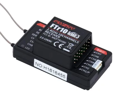 Obrázok produktu pre FlySky FTR10 2,4 GHz 10 kanálov AFHDS 3 RC prijímač, podpora dvoch antén, výstup i-BUS / S-BUS / PPM pre vysielač PL18, RC drony, lietadlá a vrtuľníky