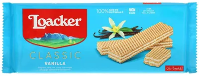 Produktbild von Loacker Classic Vanilla, Wafer Keks, Vanillin, 175 g, Blau, 175 g, 1 Stück(e)