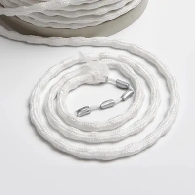 Bleiband für Vorhänge, 10 m, 50 g/m, Polyester, weiß