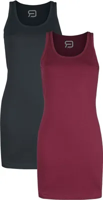 Produktbild von RED by EMP Damen schwarz-rote kurze Kleider im Doppelpack M