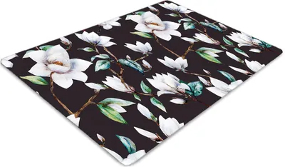 Produktbild von Stuhlunterlage Bürostuhlunterlage 120 cm x 90 cm Bodenmatte Bürostuhlunterlage - Lackierte Blumen