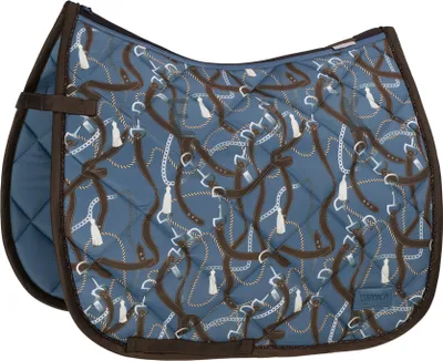 Produktbild von Eskadron Platinum Schabracke " GLOSSY DESINN " Form - Dressur Farbe - vintageblue