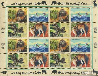 Produktbild von Briefmarken UNO - Wien 1999 Mi 287-290Klb Kleinbogen (kompl.Ausg.) postfrisch Gefährdete Tiere
