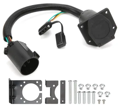 Produktbild von 7-poliger Anhängerstecker, 7-poliger 4-poliger Plug-and-Play-Kabelbaum mit Halterungsschraubenmutter für USCAR-Fahrzeuge