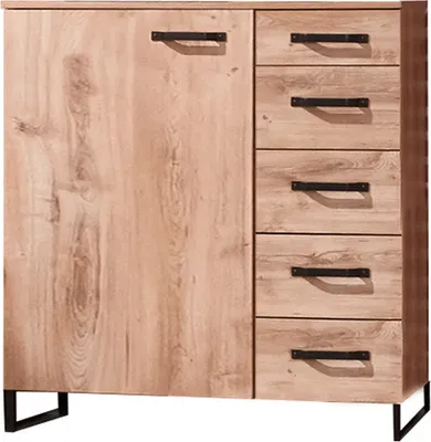 Produktbild von Kommode 81 cm, Eiche mit Stahl Nb., DAVENPORT-43