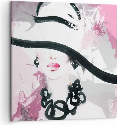 Produktbild von Bild auf Leinwand - Leinwandbild - Frau Abstraktion - 50x50cm - Wand Bild - Wanddeko - Wandbilder - Leinwanddruck - Bilder - Kunstdruck - Wanddekoration - Leinwand bilder - Wandkunst - AC50x50-3690