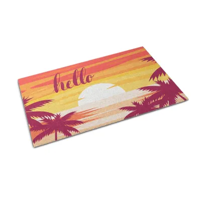 Immagine prodotto di Tappetino per l'ingresso - Sottotappeto per raccogliere lo sporco - Tappetino antiscivolo per interni ed esterni - 150x100 cm - Tramonto