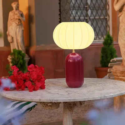 Produktbild von Newgarden Rachel LED Tischlampe Solar und Akku 45 cm Bordeaux