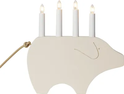 Produktbild von Star Trading 644-57, Leichte Dekorationsfigur, Weiß, IP20, 4 Glühbirne(n), E10, 12 W