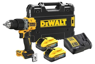 Image de Perceuse à percussion 18V (2x5,0 Ah) POWERSTACK en coffret - DEWALT DCD805H2T-QW