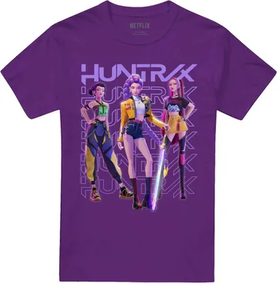 Produktbild von K-Pop Demon Hunters - T-Shirt für Herren/Damen Uni TV20437 (3XL) (Violett)