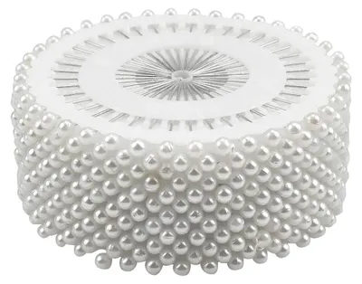 480 Stecknadeln mit Perlenkopf, weiß, 3,6 cm, für Nähen und Basteln