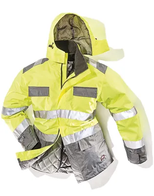 Produktbild von BULLSTAR Warnschutzparka wind- und wasserdicht mit austrennbarer Steppfutter-Weste EN 20471 Klasse 3