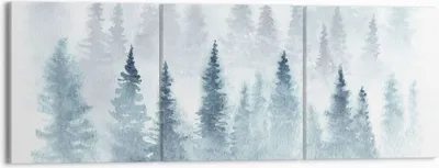 Produktbild von Bild auf Leinwand - Leinwandbild - Bäume Wald Natur - 150x50cm - Wand Bild - Wanddeko - Wandbilder - Leinwanddruck - Bilder - Kunstdruck - Wanddekoration - Leinwand bilder - Wandkunst - CA150x50-3981