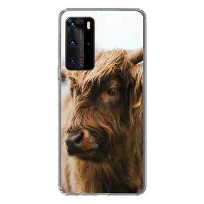 Produktbild von MuchoWow® Handyhülle Schutzhülle Hülle für Huawei P40 Pro Schottischer Highlander - Tiere - Hörner Silikon Softcase Handy Hülle - Schutz