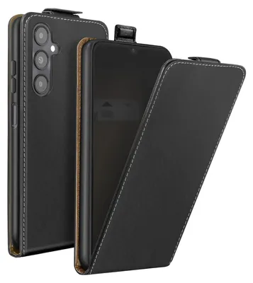 Zdjęcie produktu dla Etui Avizar, magnetyczne, pionowe, z klapką, do telefonu Galaxy A05s, z przegródką na karty, kolor czarny