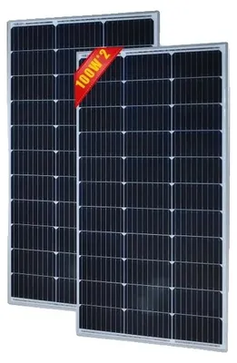 Immagine prodotto di Pannello solare, alta efficienza, struttura resistente, 2 pannelli da 100 W