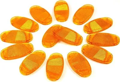 Productafbeelding van Fietsreflectorenset - oranje - 14 stuks - Fietsverlichting - Veiligheid en zichtbaarheid