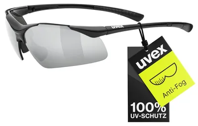 Produktbild von uvex sportstyle 223 - Sportbrille für Damen und Herren - 100% UVA, B, C Schutz - druckfreier Sitz & perfekter Halt - black/silver - one size