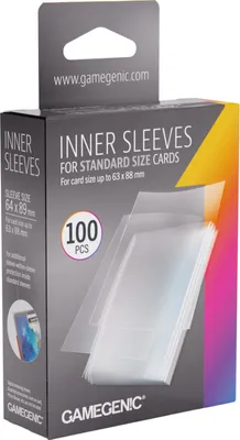 Produktbild von Gamegenic - Inner Sleeves 64x89mm - Clear (100 Sleeves)