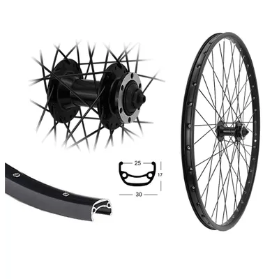 Produktbild von Vorderrad 27,5" BE25 Disc schwarz Nabe Scheibenbremse 6 Loch 25-584 Hohlkammer