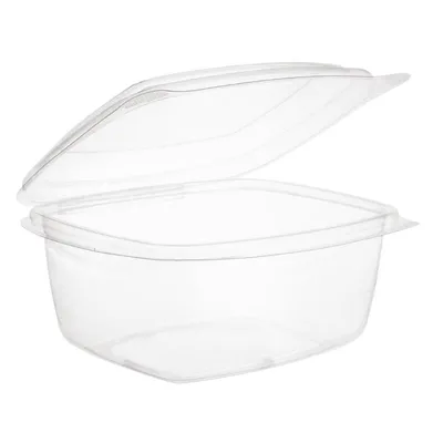 Produktbild von PLA-Behälter mit Deckel, 500 ml, 13,5 x 12,3 x 6,5 cm, 50 Stück.