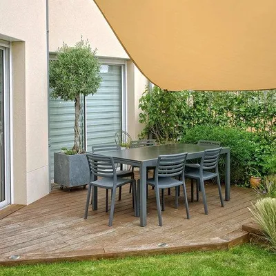 Produktbild von Famanu Sonnensegel 4m x 5m - Wasserabweisend, UV-Schutz, Windschutz